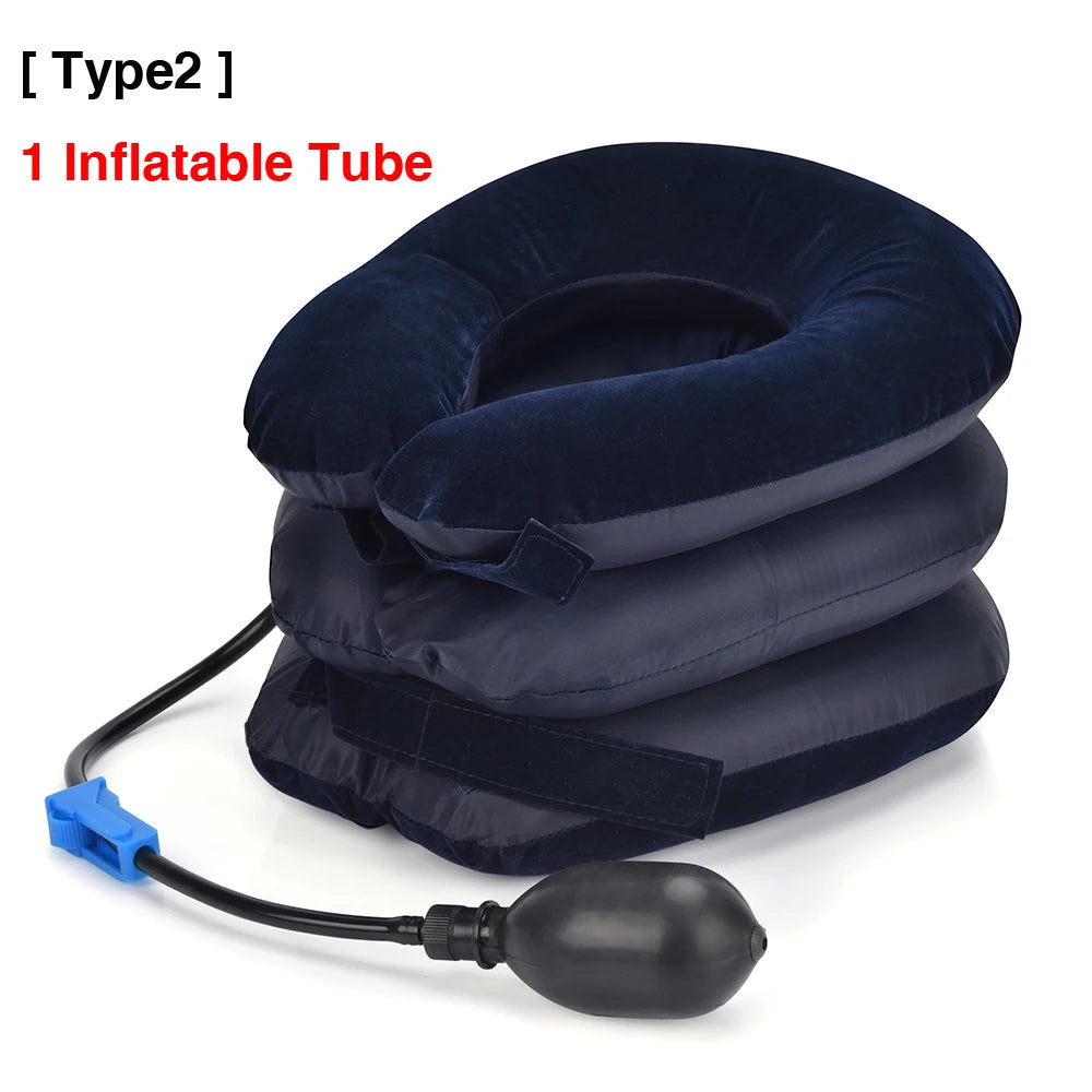 Inflatable Cervical Neck Traction Pillow – Posture Corrector & Pain Relief Brace for Travel & Home - Perfect Gift for Loved Ones
