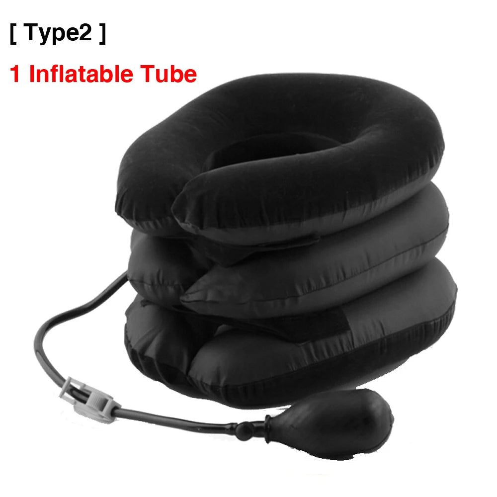 Inflatable Cervical Neck Traction Pillow – Posture Corrector & Pain Relief Brace for Travel & Home - Perfect Gift for Loved Ones