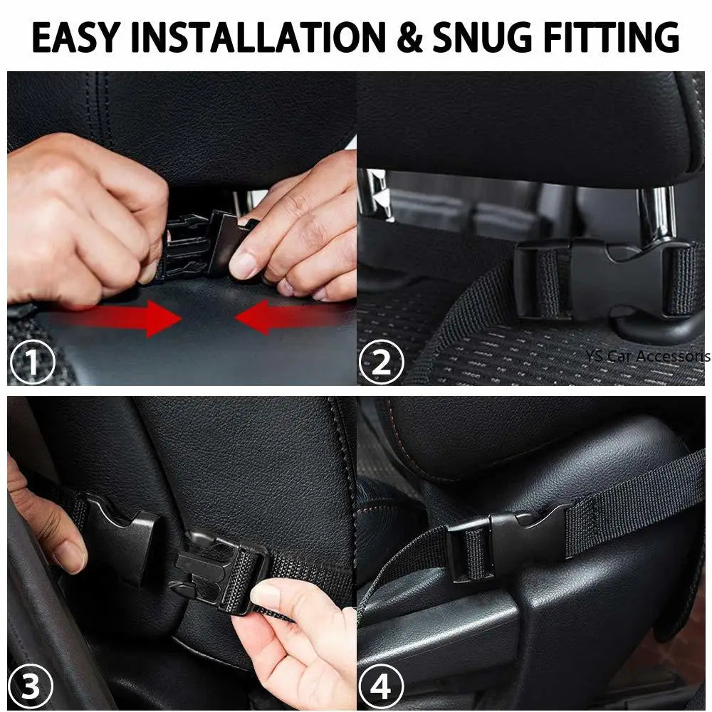 Car Back Seat Organizer with Touch Screen Tablet Holder for Kids & All Others - Black, Car Seat Back Bag Featuring kick mats, a pocket for toys, Mesh Pocket with waterproof Design - Perfect Gift for Kids & Family