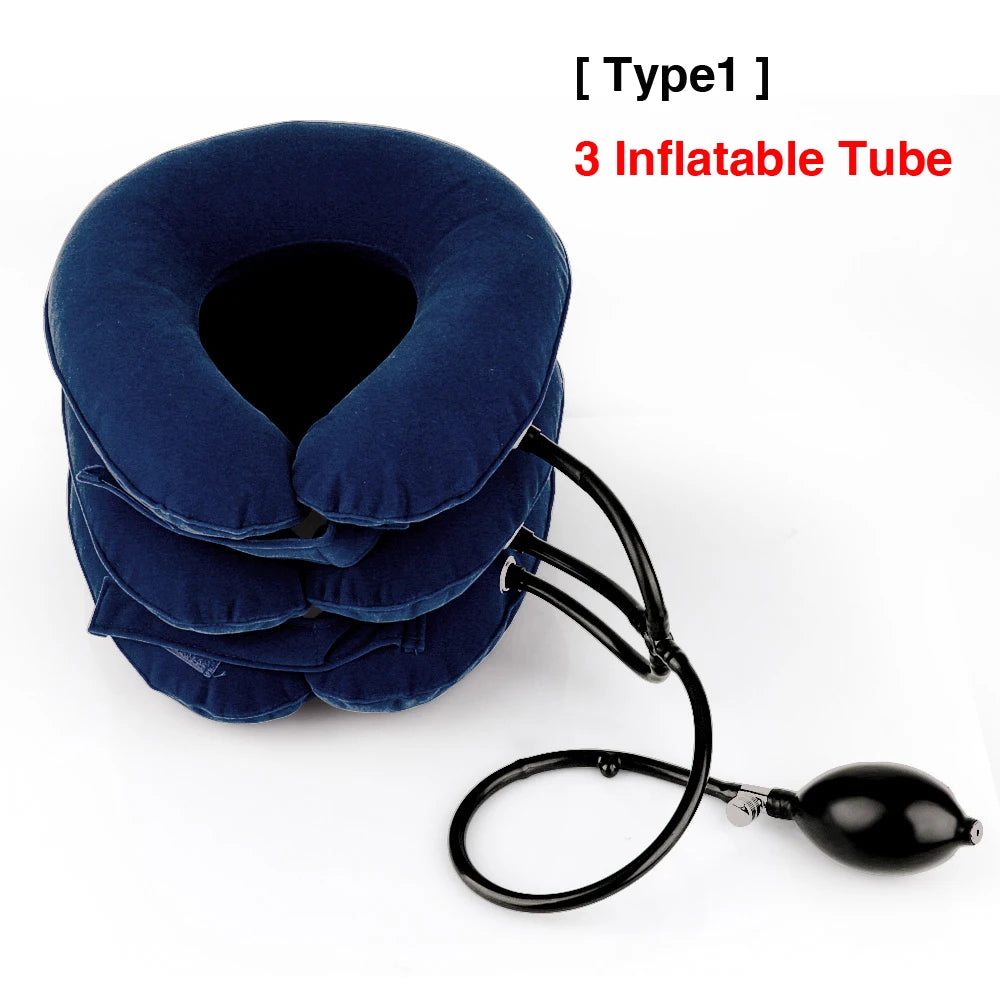 Inflatable Cervical Neck Traction Pillow – Posture Corrector & Pain Relief Brace for Travel & Home - Perfect Gift for Loved Ones