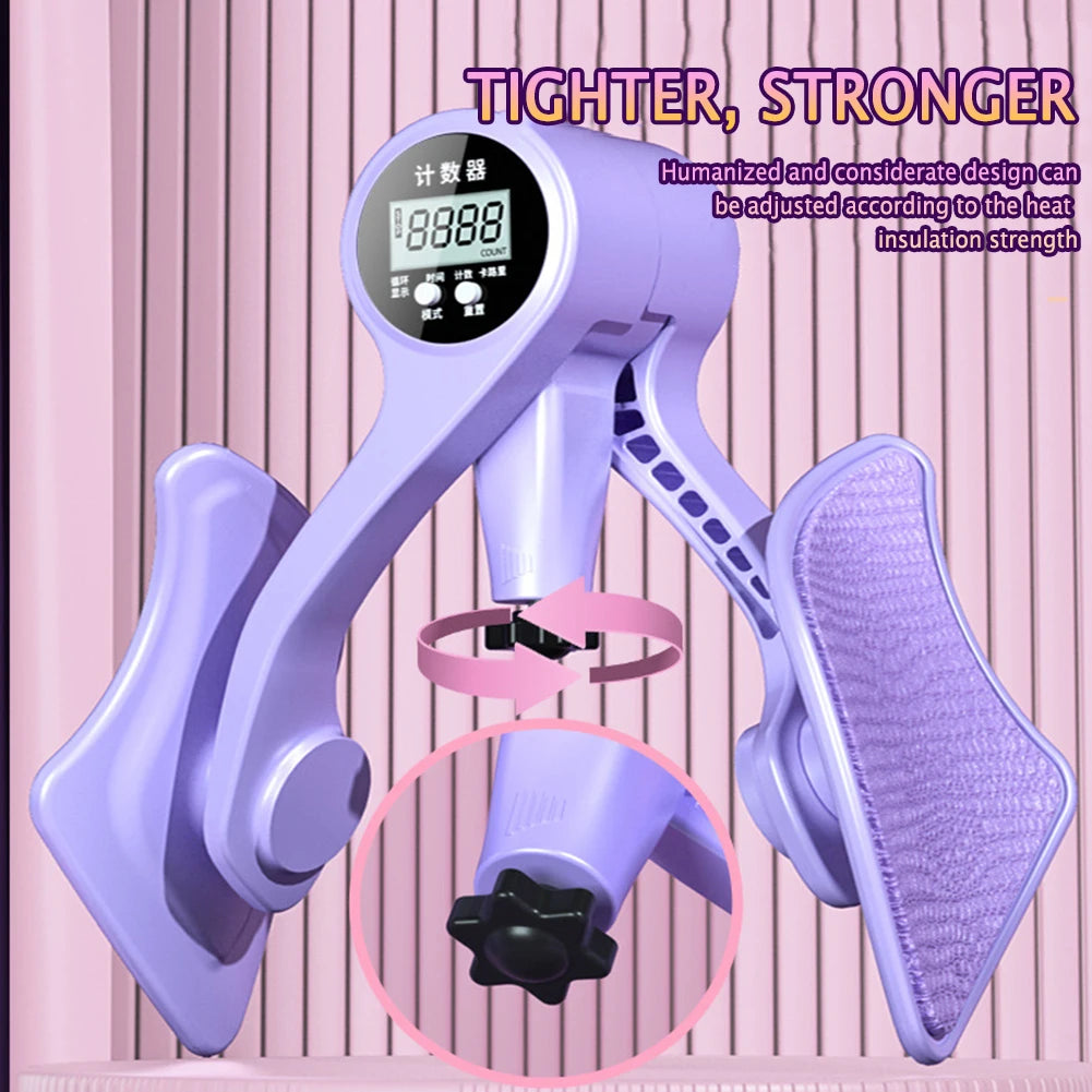 Fitness Equipment for Lower Body - Yoga Leg Trainer with Digital Inner Thigh Exerciser & Pelvic Floor Muscle Trainer for Men & Women - Ideal Gift for all