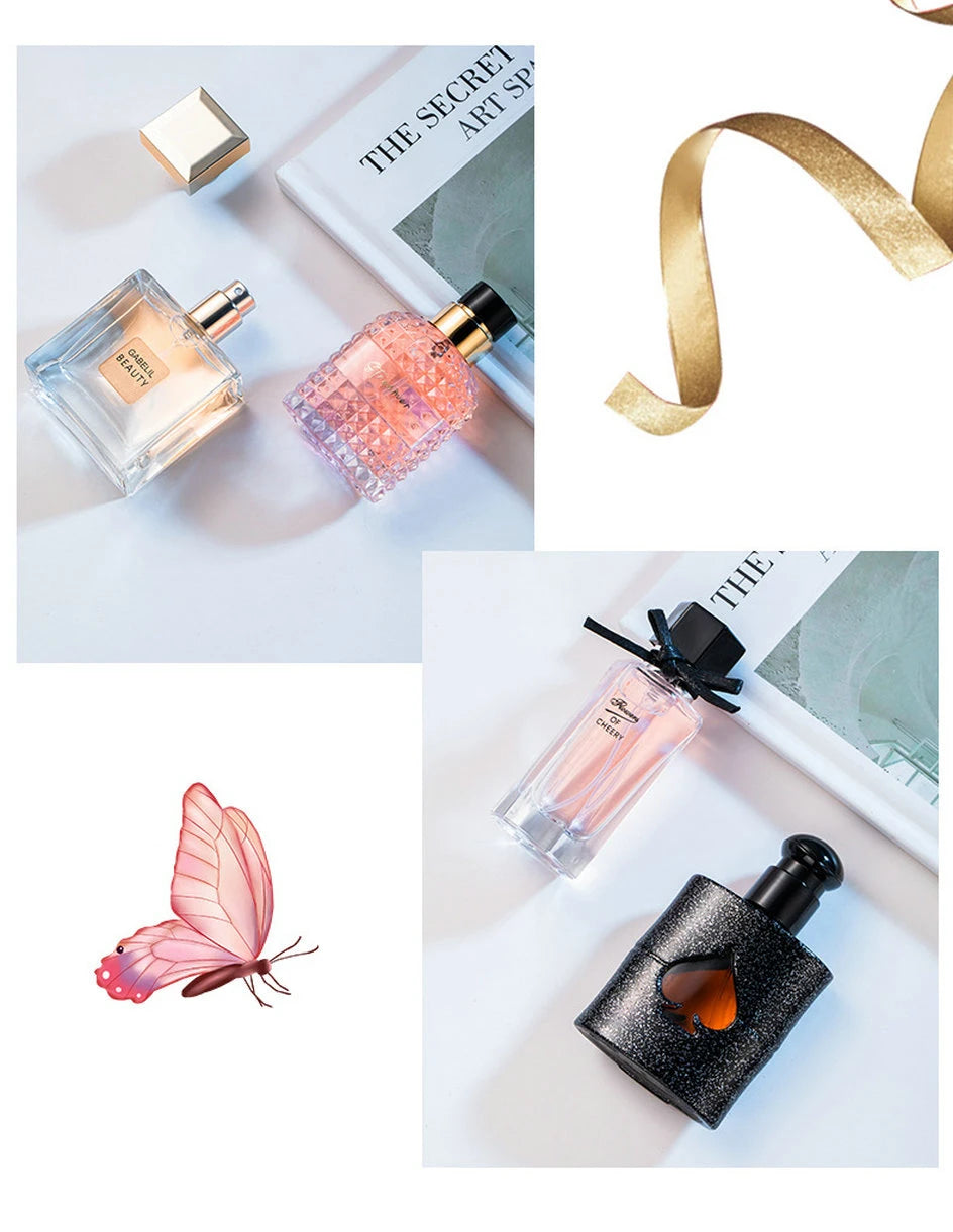 Floral Scent Perfume Gift Box for Women – 4PCS Set Pheromone Parfum Pour Femme 105ml Long-Lasting Spray Colognes