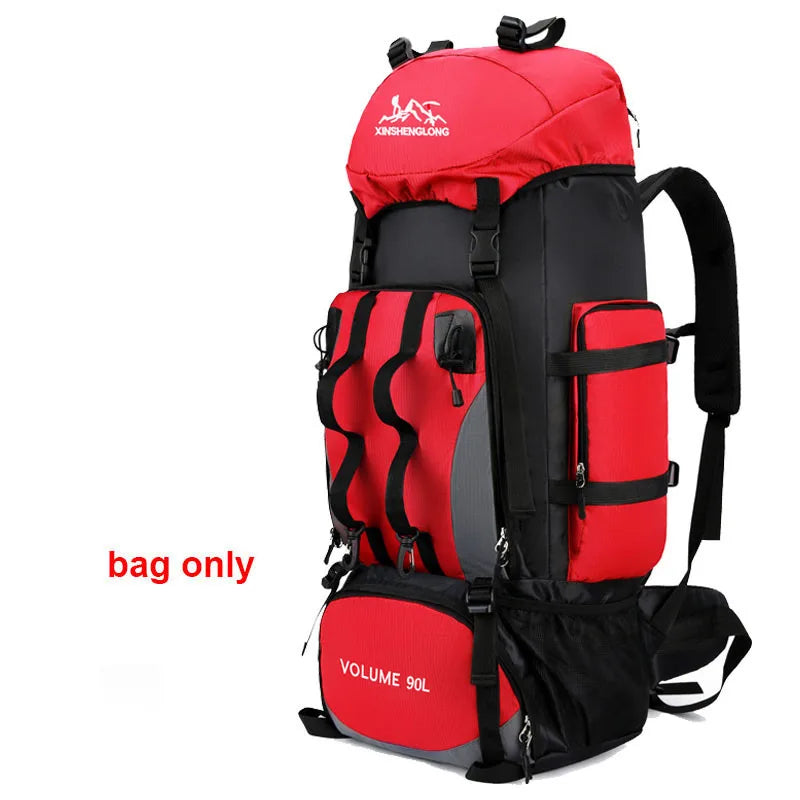 Men's 90L Trekking Bag | Waterproof Outdoor Backpack for Hiking, Camping & Travel Adventures, Heavy-Duty Rucksack With Cover| Perfect Gift for Him