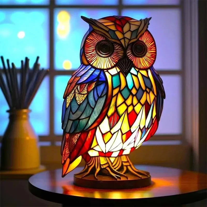 Creative Resin Animal Night Lamp – USB LED Light for Desk or Bedroom Decor, Mermaid, Wolf, Owl, Cat, Dragon Series - Perfect for Housewarming Gift