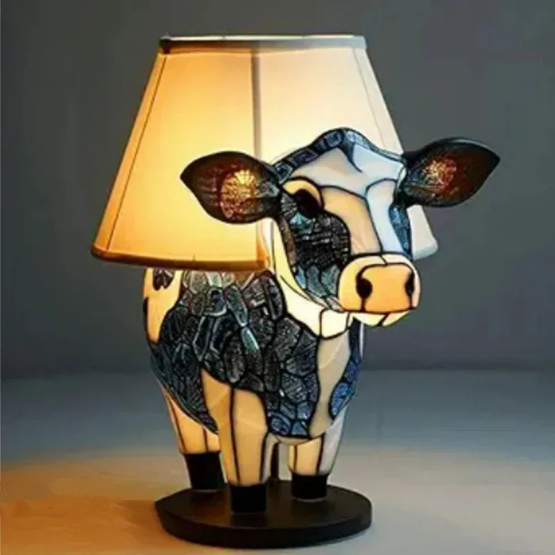 Creative Resin Animal Night Lamp – USB LED Light for Desk or Bedroom Decor, Mermaid, Wolf, Owl, Cat, Dragon Series - Perfect for Housewarming Gift