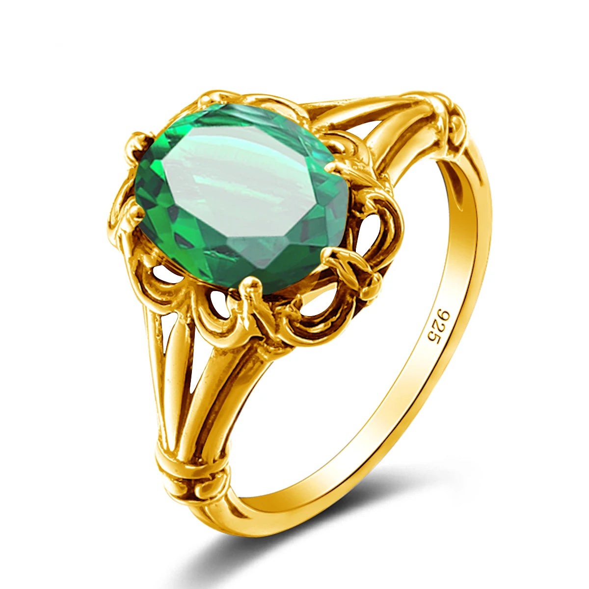 Handmade Mystic Topaz Gemstones Gold Ring – High Quality, 8*10mm Oval Stone Women’s Trending Jewelry For Birthday, Party, Daily Wear - Elegant gift for Her