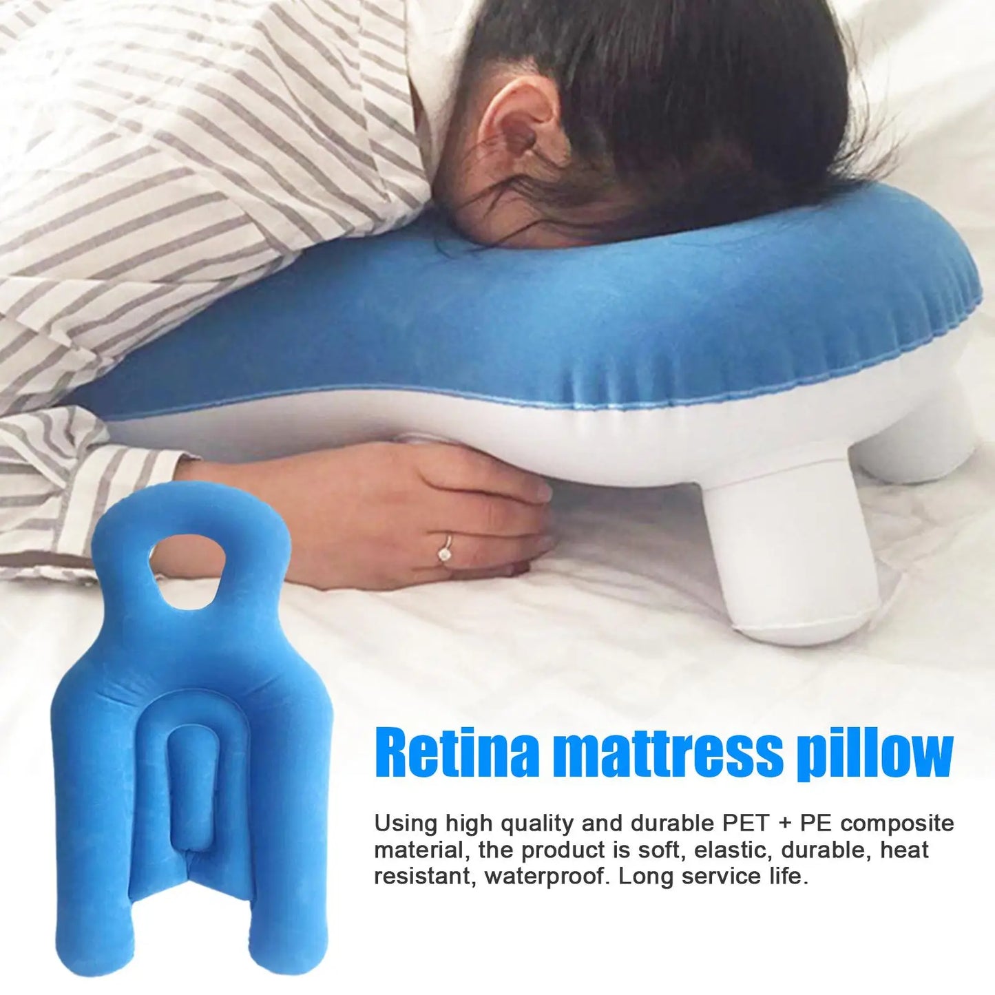 Post-Eye Surgery Recovery Pillow – Inflatable Face Down Sleeping Support for Retina & Prone Positioning, Vitrectomy Recovery