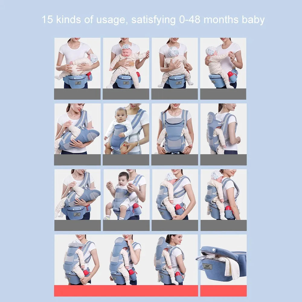 0-48 Months Baby Carrier Backpack - Ergonomic Front facing Infant Baby Hipseat, Kangaroo Baby Wrap Sling for Home, Outdoor Or Travel - Ideal Gift for Kids