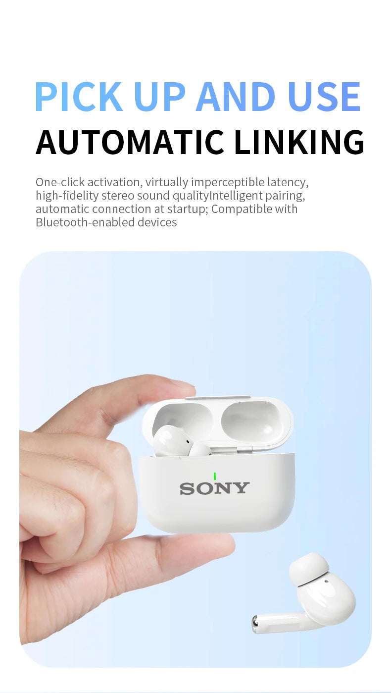 SONY In-Ear Bluetooth Wireless Gaming TWS Earbuds – HiFi Sports Earphones for Android iOS Devices - Elegant Gift For All