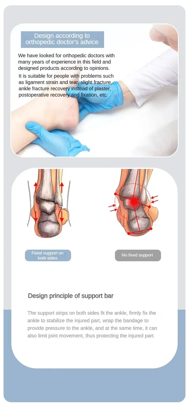 Adjustable Ankle Support Brace – Sports Safety Bandage for Sprain, Ligament Strain & Injury Recovery - Ideal Gift for Loved Ones