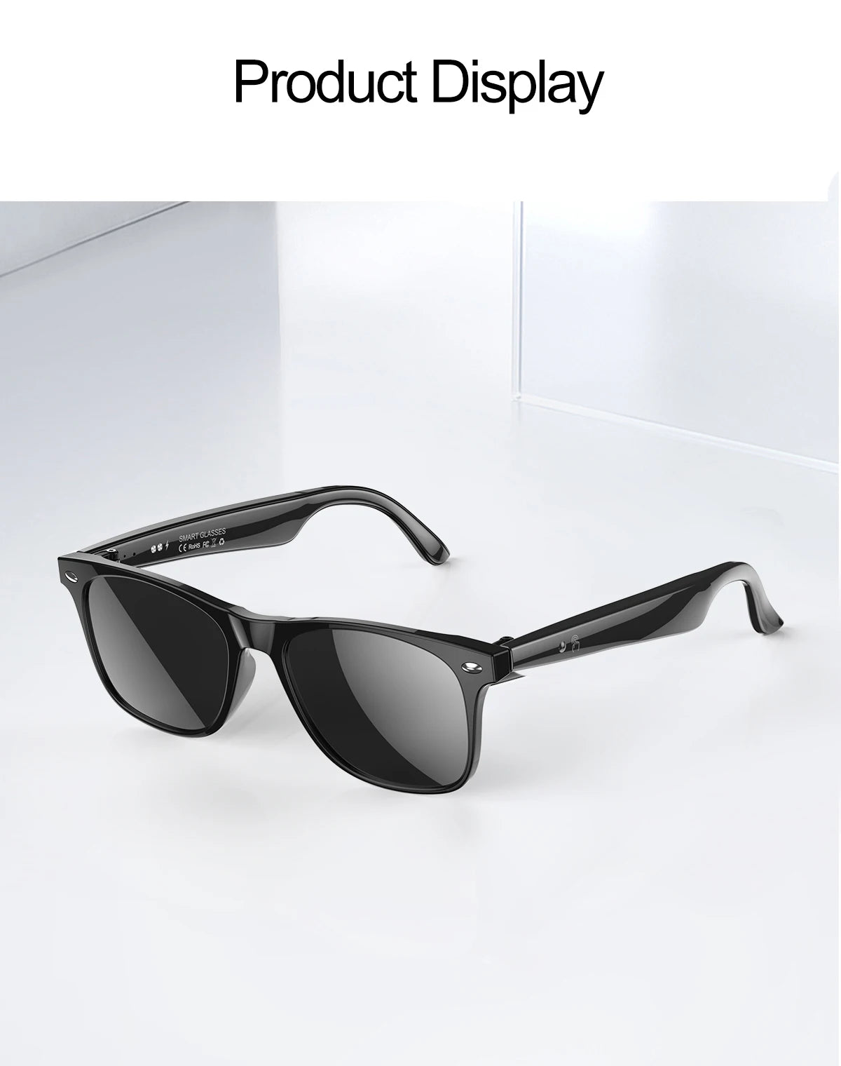 LIGE Intelligent Translation Smart Bluetooth Glasses - Wireless Calling Sunglasses with Mic, Touch Control & Voice Assistant - Perfect Gift for All