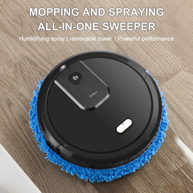 Smart Robot Vacuum Cleaner Sweeping & Mop with Humidifying Spray - Rechargeable Robot Home Appliance, Pet Friendly - Perfect Gift for Your Sweet Home, Family & Friends