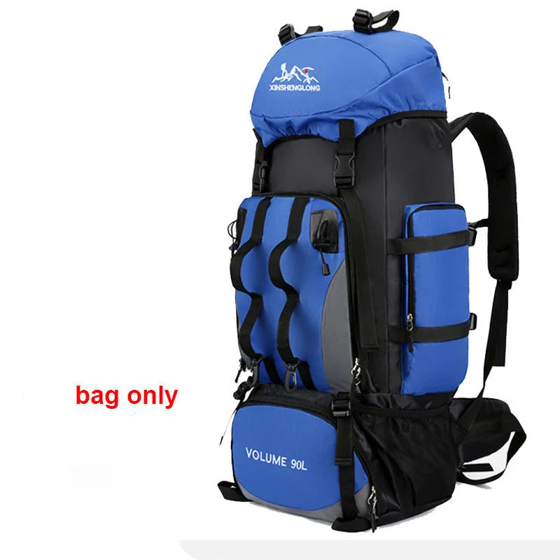 Men's 90L Trekking Bag | Waterproof Outdoor Backpack for Hiking, Camping & Travel Adventures, Heavy-Duty Rucksack With Cover| Perfect Gift for Him