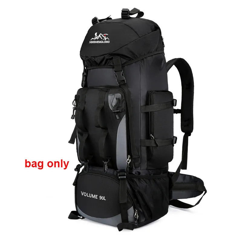 Men's 90L Trekking Bag | Waterproof Outdoor Backpack for Hiking, Camping & Travel Adventures, Heavy-Duty Rucksack With Cover| Perfect Gift for Him