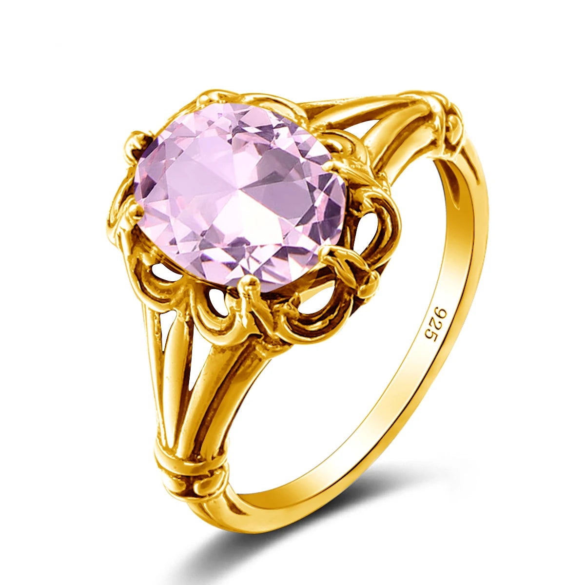 Handmade Mystic Topaz Gemstones Gold Ring – High Quality, 8*10mm Oval Stone Women’s Trending Jewelry For Birthday, Party, Daily Wear - Elegant gift for Her