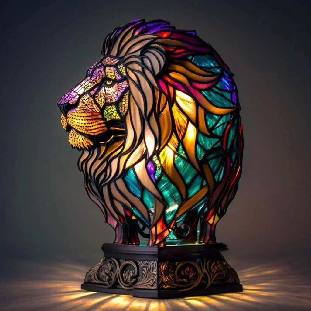 Creative Resin Animal Night Lamp – USB LED Light for Desk or Bedroom Decor, Mermaid, Wolf, Owl, Cat, Dragon Series - Perfect for Housewarming Gift