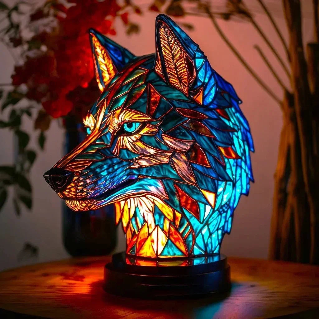Creative Resin Animal Night Lamp – USB LED Light for Desk or Bedroom Decor