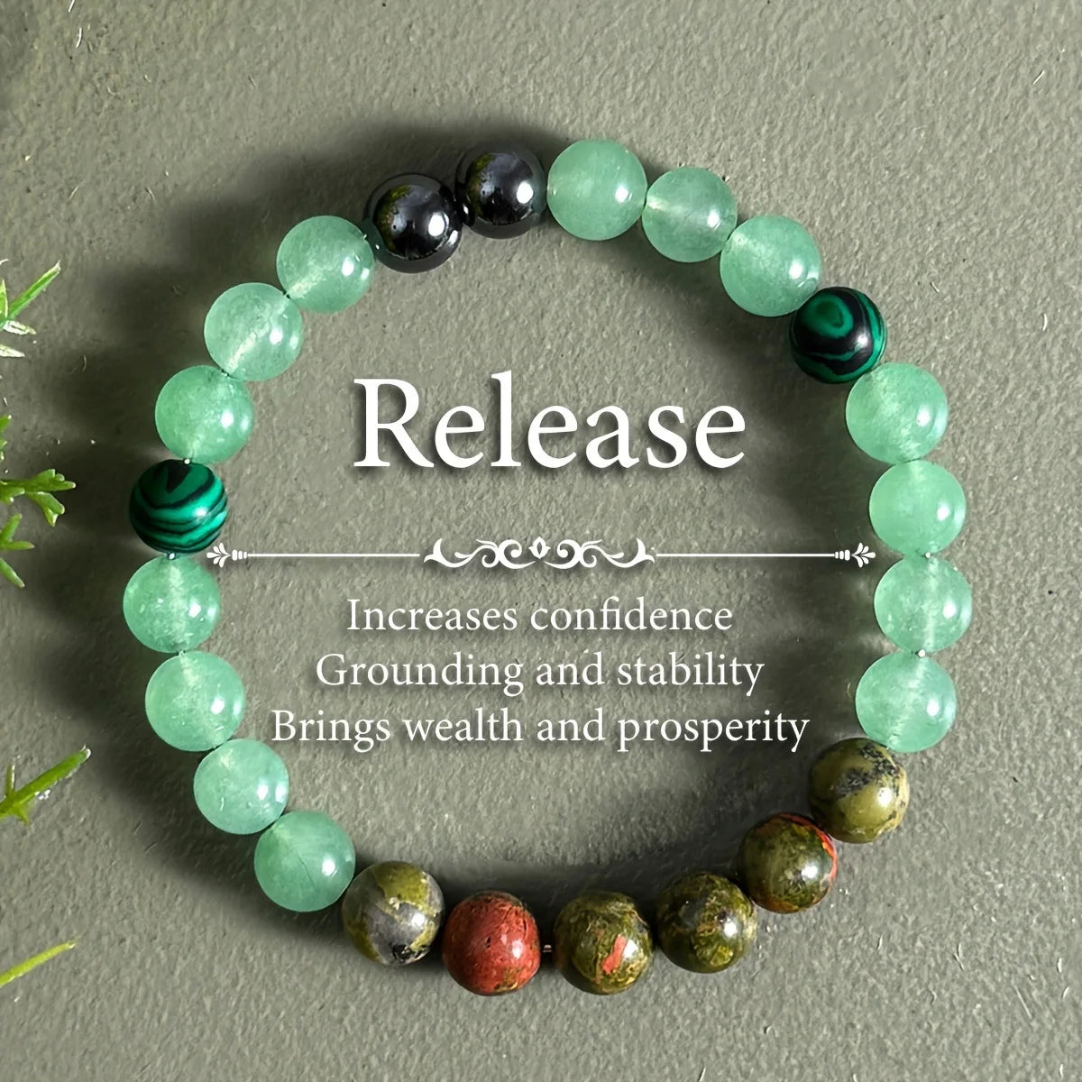 Natural Stone Beaded Bracelet – Healing, Anxiety Relief & Protection