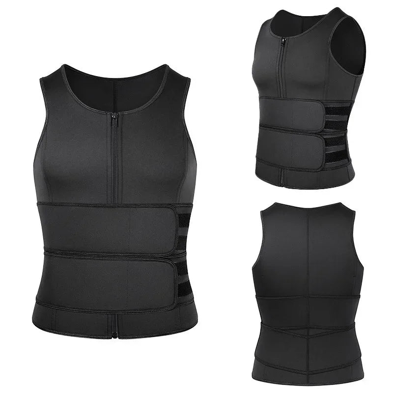 Slimming Sauna Shapewear Vest for Men – Compression Undershirt & Waist Trainer for Fitness & Body Sculpting, Fat Burner Workout Tops - Ideal Gift for Him