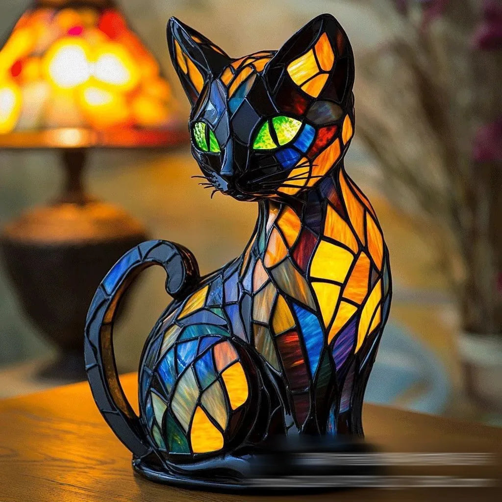 Creative Resin Animal Night Lamp – USB LED Light for Desk or Bedroom Decor, Mermaid, Wolf, Owl, Cat, Dragon Series - Perfect for Housewarming Gift