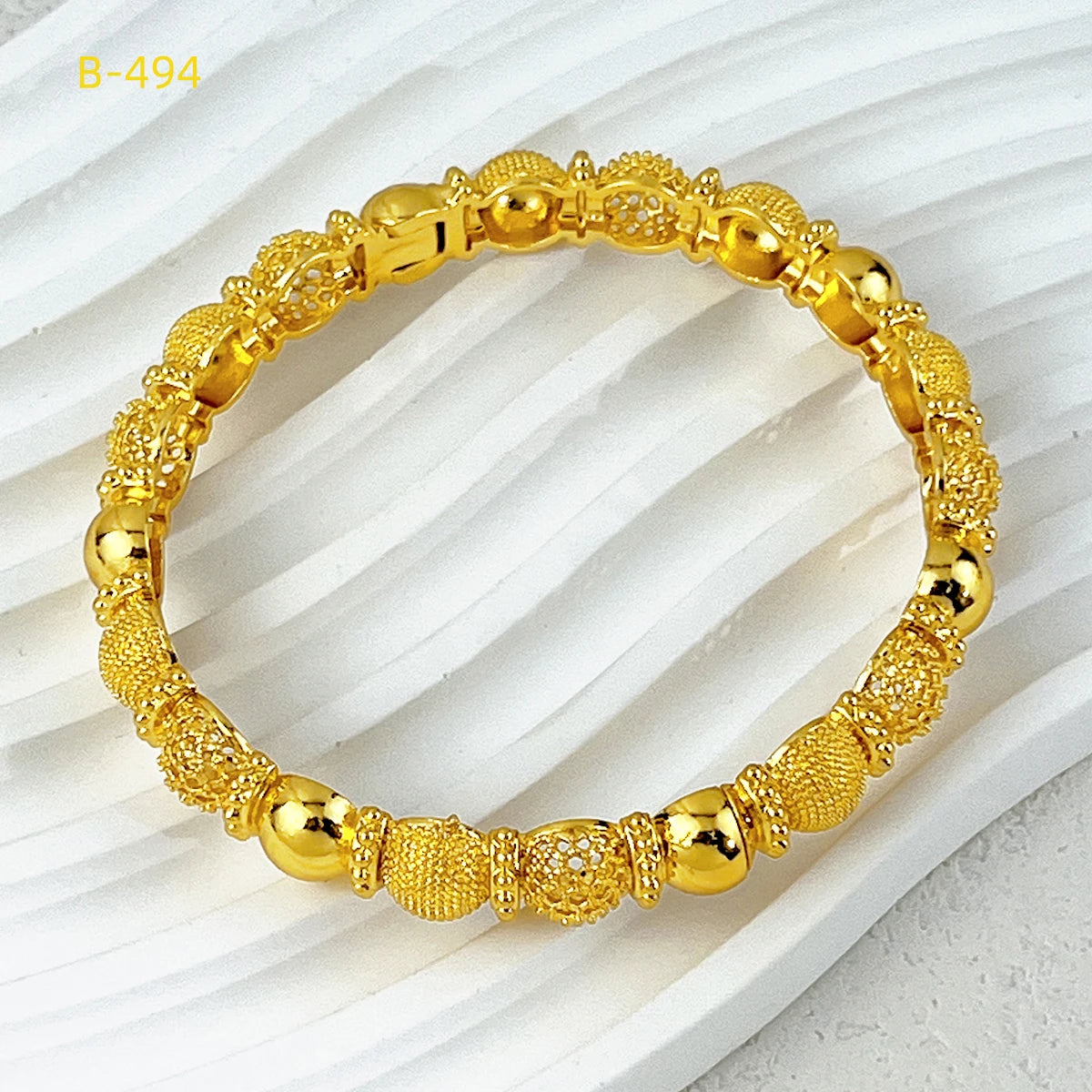 Dubai 24K Gold Color Charm Bangles – ANIID Arabic Wedding Bracelet Gift for Women - Elegant Jewelry Gift for Her