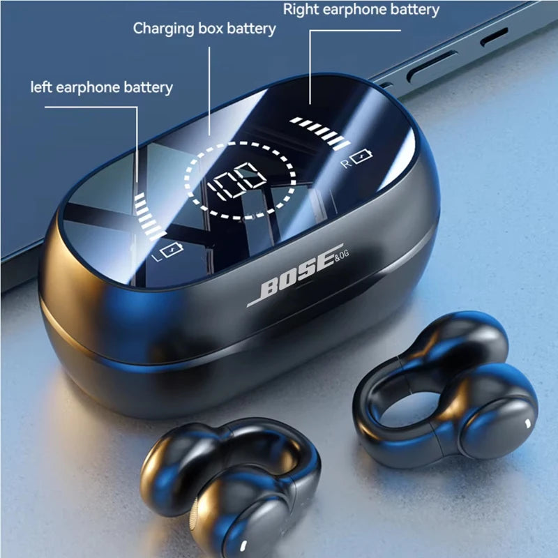Bose Ultra Open Bluetooth Earbuds , X51 Wireless Bone Conduction Earphone With Mic – HiFi Stereo Bluetooth Sports Headphones for Gaming & Fitness - Elegant Gift for All