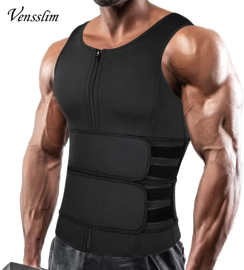 Slimming Sauna Shapewear Vest for Men – Compression Undershirt & Waist Trainer for Fitness & Body Sculpting, Fat Burner Workout Tops - Ideal Gift for Him