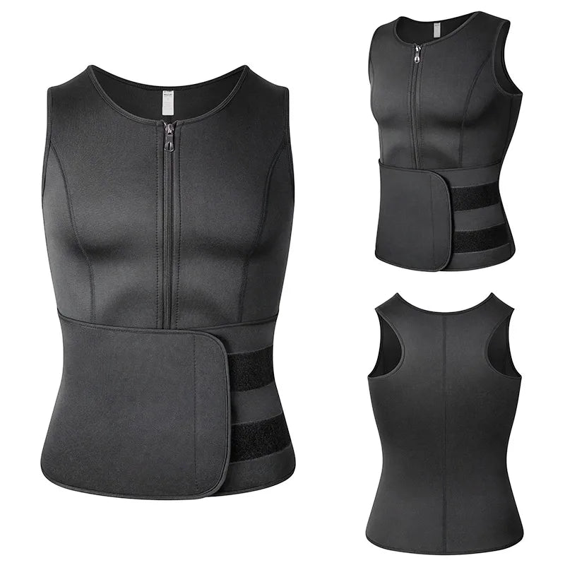 Slimming Sauna Shapewear Vest for Men – Compression Undershirt & Waist Trainer for Fitness & Body Sculpting, Fat Burner Workout Tops - Ideal Gift for Him