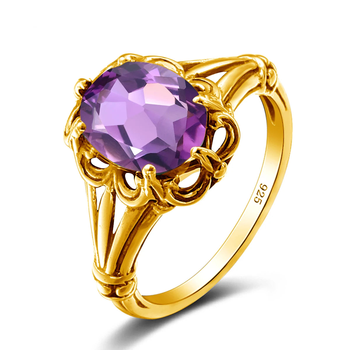Handmade Mystic Topaz Gemstones Gold Ring – High Quality, 8*10mm Oval Stone Women’s Trending Jewelry For Birthday, Party, Daily Wear - Elegant gift for Her