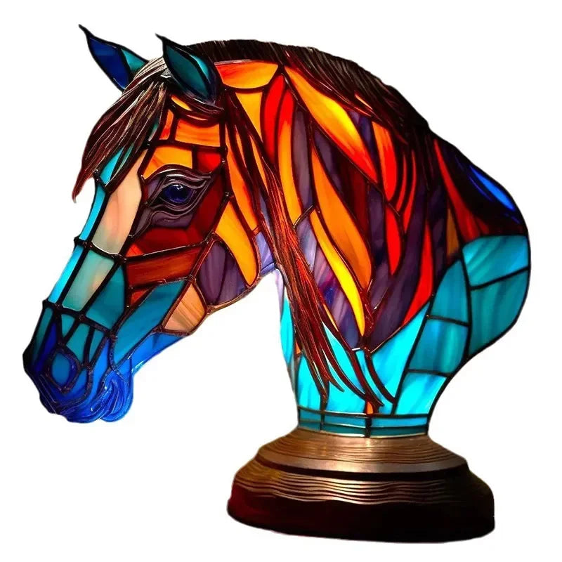Creative Resin Animal Night Lamp – USB LED Light for Desk or Bedroom Decor, Mermaid, Wolf, Owl, Cat, Dragon Series - Perfect for Housewarming Gift
