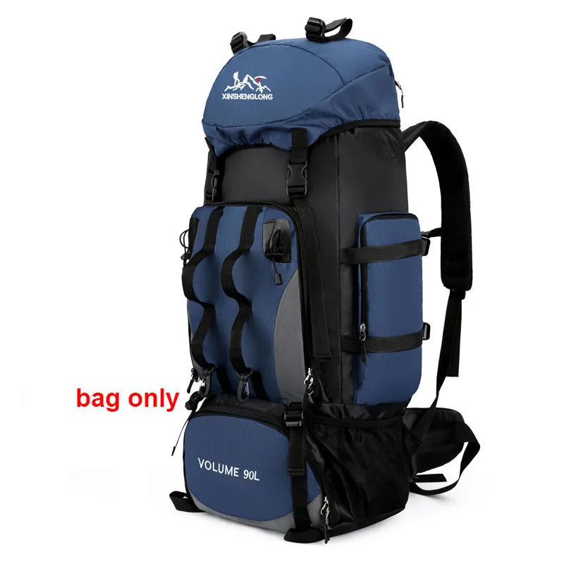 Men's 90L Trekking Bag | Waterproof Outdoor Backpack for Hiking, Camping & Travel Adventures, Heavy-Duty Rucksack With Cover| Perfect Gift for Him