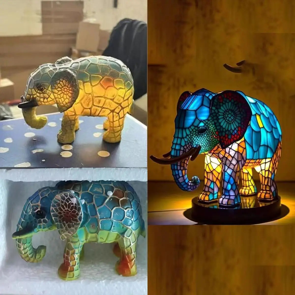 Creative Resin Animal Night Lamp – USB LED Light for Desk or Bedroom Decor, Mermaid, Wolf, Owl, Cat, Dragon Series - Perfect for Housewarming Gift