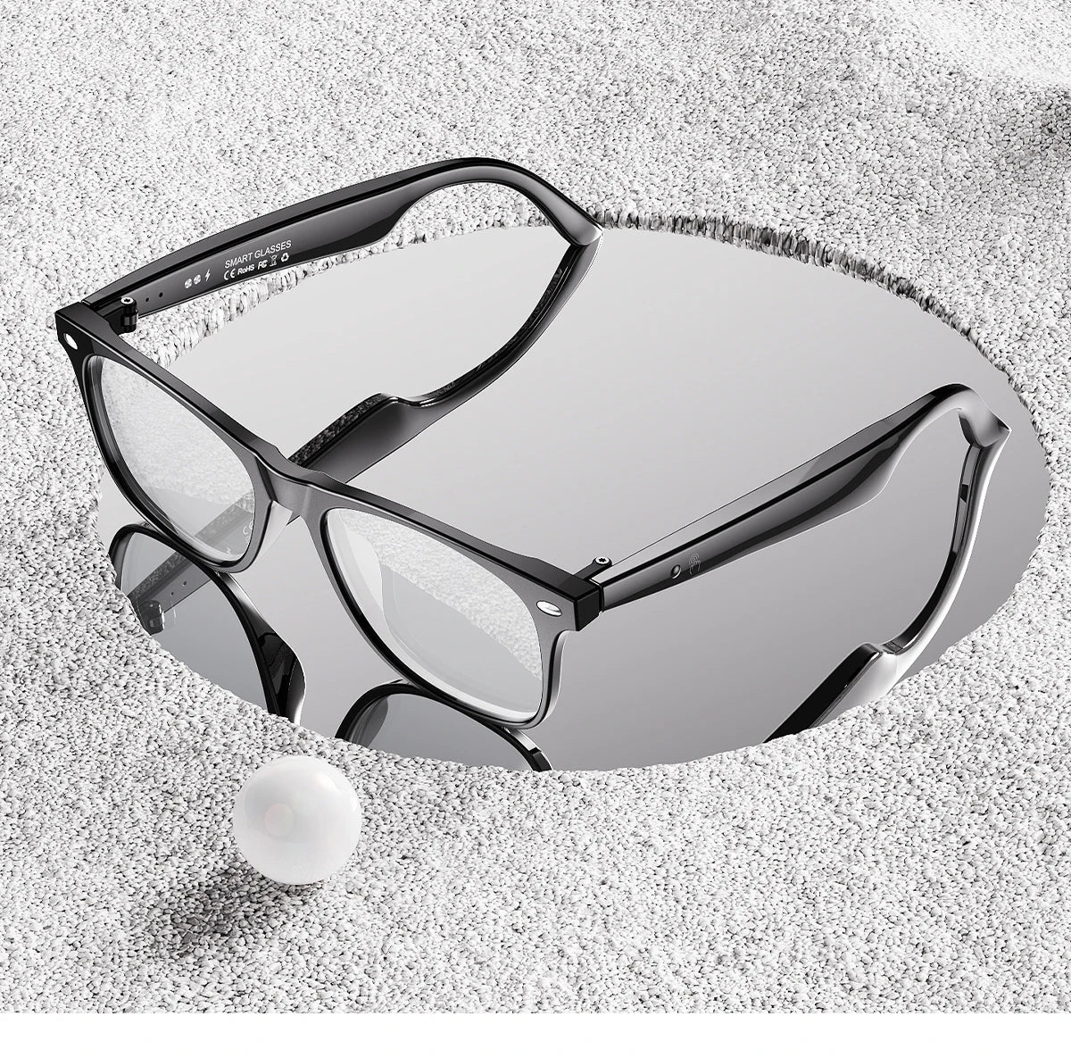 LIGE Intelligent Translation Smart Bluetooth Glasses - Wireless Calling Sunglasses with Mic, Touch Control & Voice Assistant - Perfect Gift for All