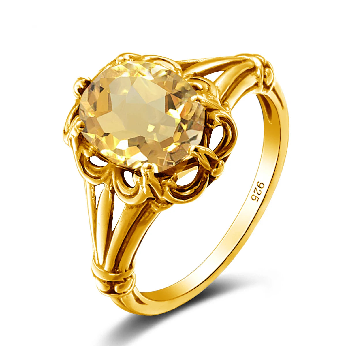 Handmade Mystic Topaz Gemstones Gold Ring – High Quality, 8*10mm Oval Stone Women’s Trending Jewelry For Birthday, Party, Daily Wear - Elegant gift for Her