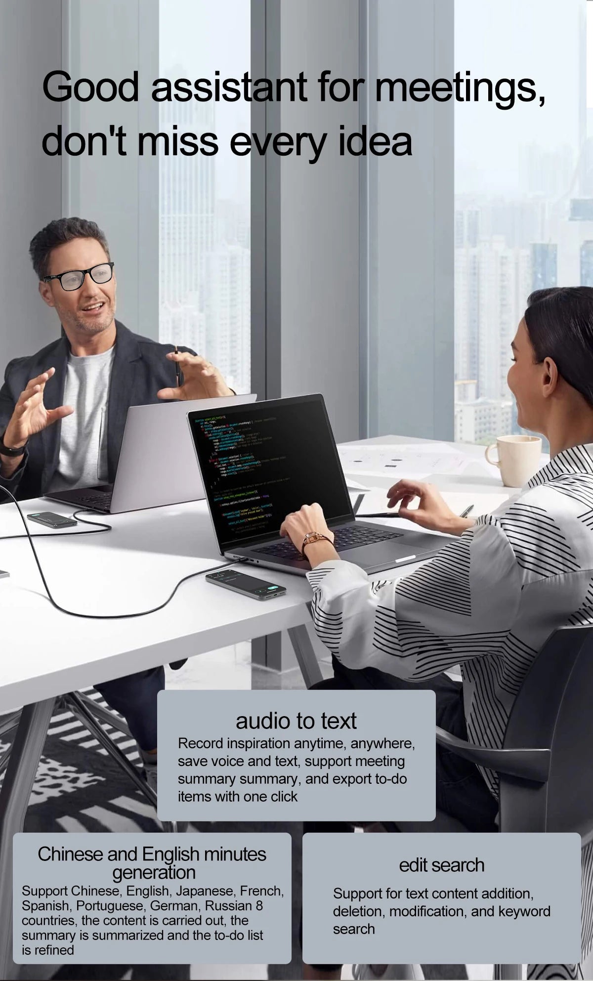 LIGE Intelligent Translation Smart Bluetooth Glasses - Wireless Calling Sunglasses with Mic, Touch Control & Voice Assistant - Perfect Gift for All