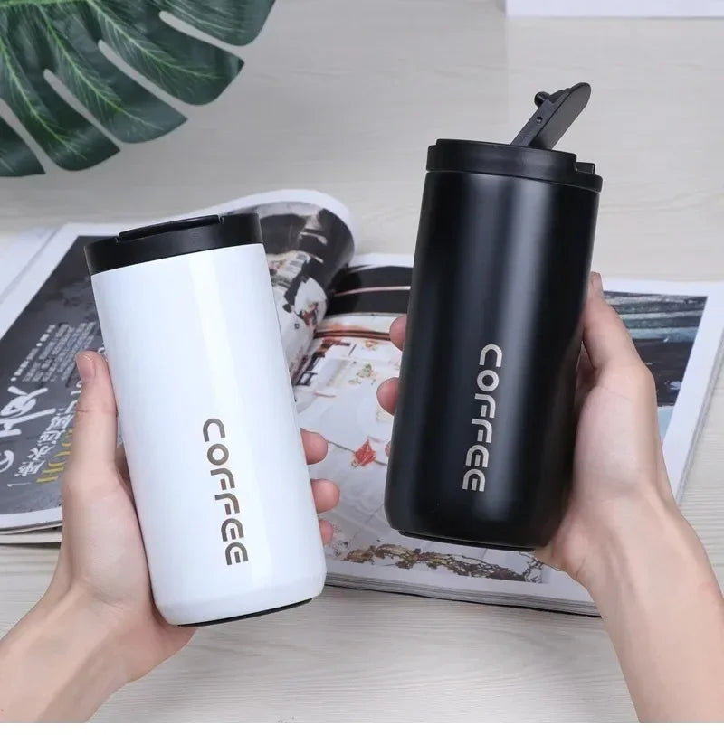 400ml Leak-Proof Stainless Steel Thermal Coffee Mug – Portable Travel Cup, Insulated 304 Thermos, Water Bottle - Perfect Gift for Family, Friends & Yourself