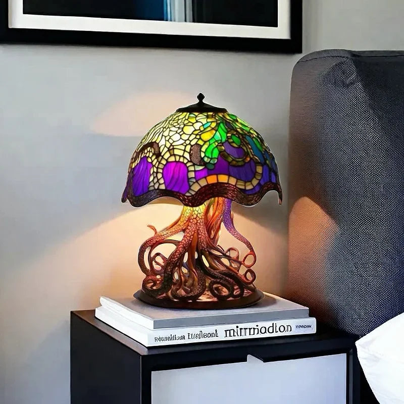 Creative Resin Animal Night Lamp – USB LED Light for Desk or Bedroom Decor, Mermaid, Wolf, Owl, Cat, Dragon Series - Perfect for Housewarming Gift