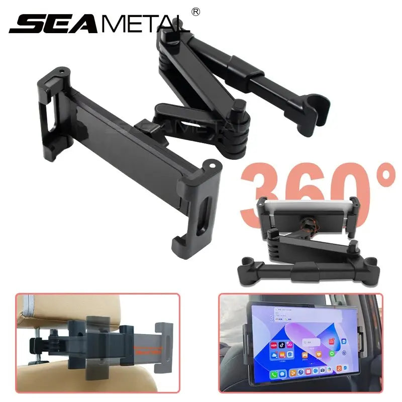 Universal Car Back Seat Phone Holder : 360° Rotation, Shockproof, Tablet Mount for Children | Compatible with 5-13 Inch Devices - Headrest Tablet Support, Ideal Gift