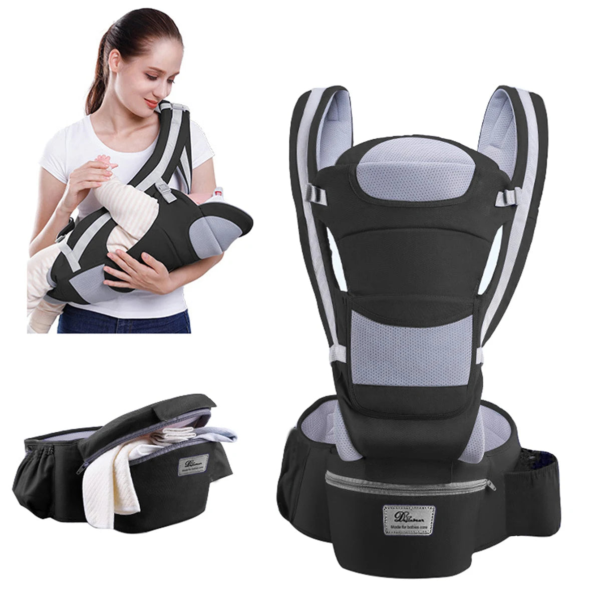 0-48 Months Baby Carrier Backpack - Ergonomic Front facing Infant Baby Hipseat, Kangaroo Baby Wrap Sling for Home, Outdoor Or Travel - Ideal Gift for Kids