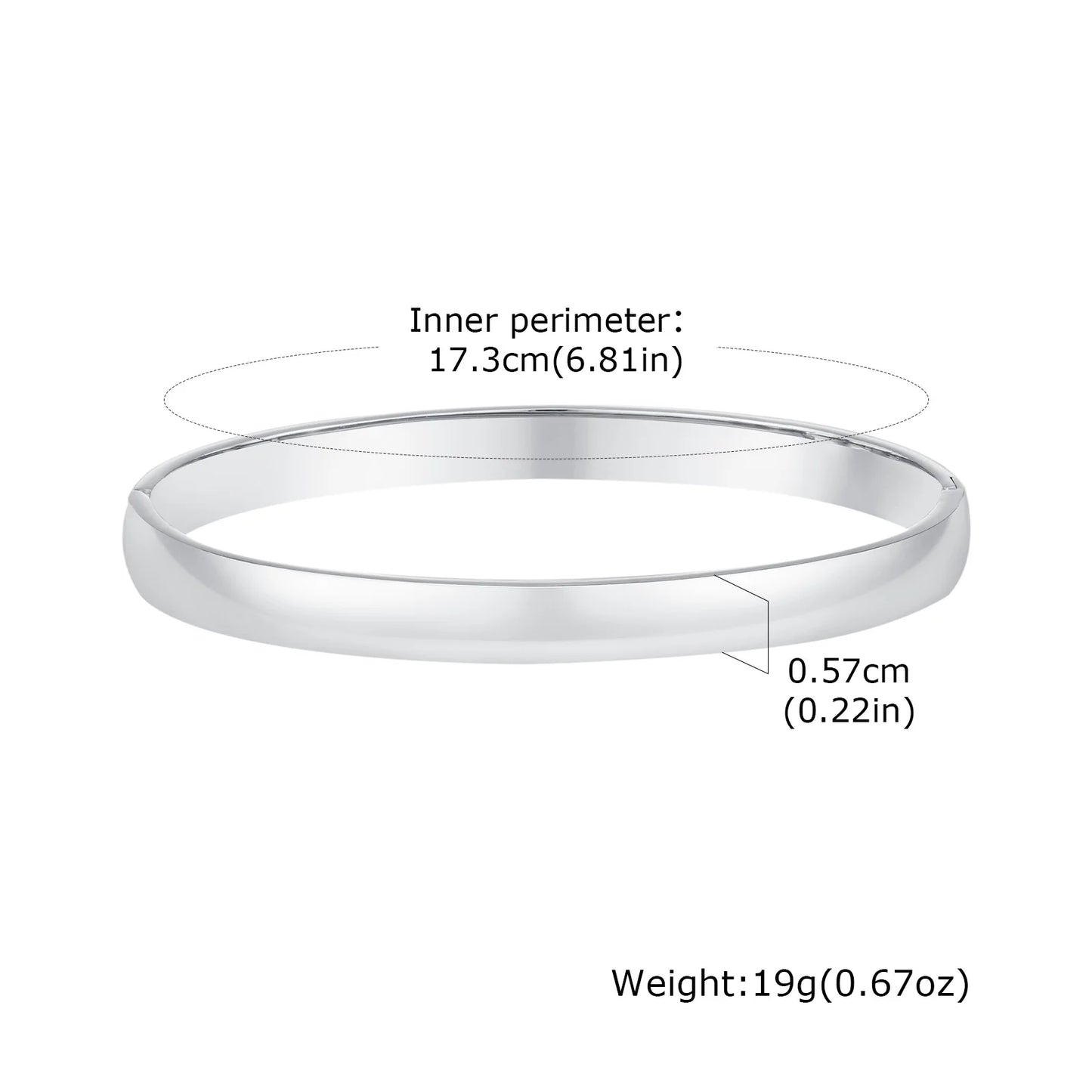 18K Gold Plated Stainless Steel Bangles for Women – 4mm, 5.7mm & 7.7mm Smooth Openable Bracelet, Classic & Elegant Jewelry Accessory
