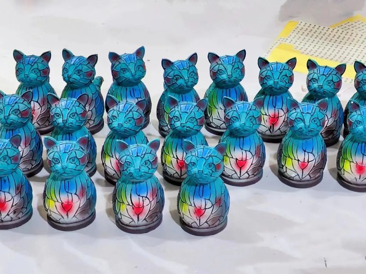 Creative Resin Animal Night Lamp – USB LED Light for Desk or Bedroom Decor, Mermaid, Wolf, Owl, Cat, Dragon Series - Perfect for Housewarming Gift