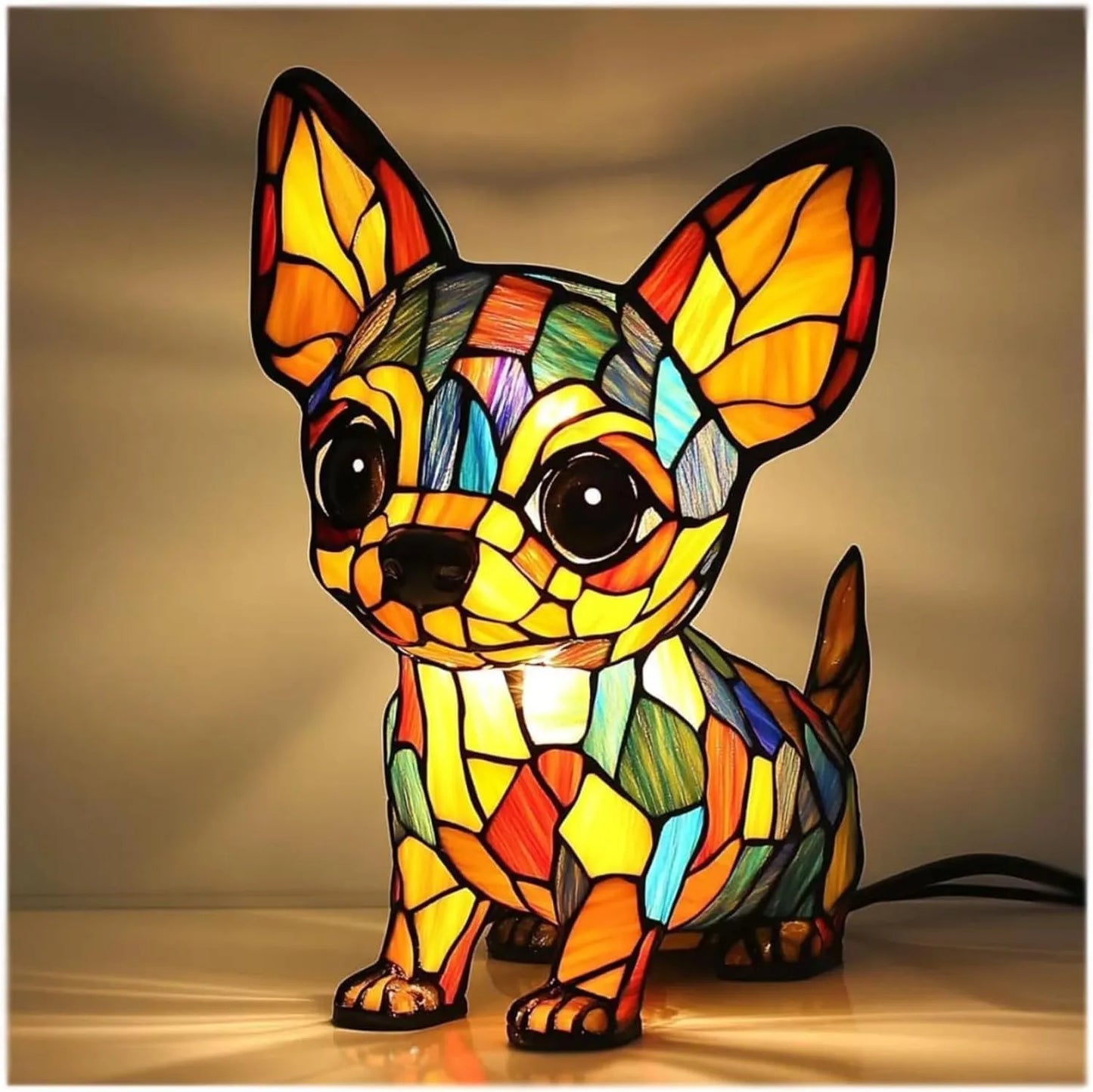 Creative Resin Animal Night Lamp – USB LED Light for Desk or Bedroom Decor, Mermaid, Wolf, Owl, Cat, Dragon Series - Perfect for Housewarming Gift