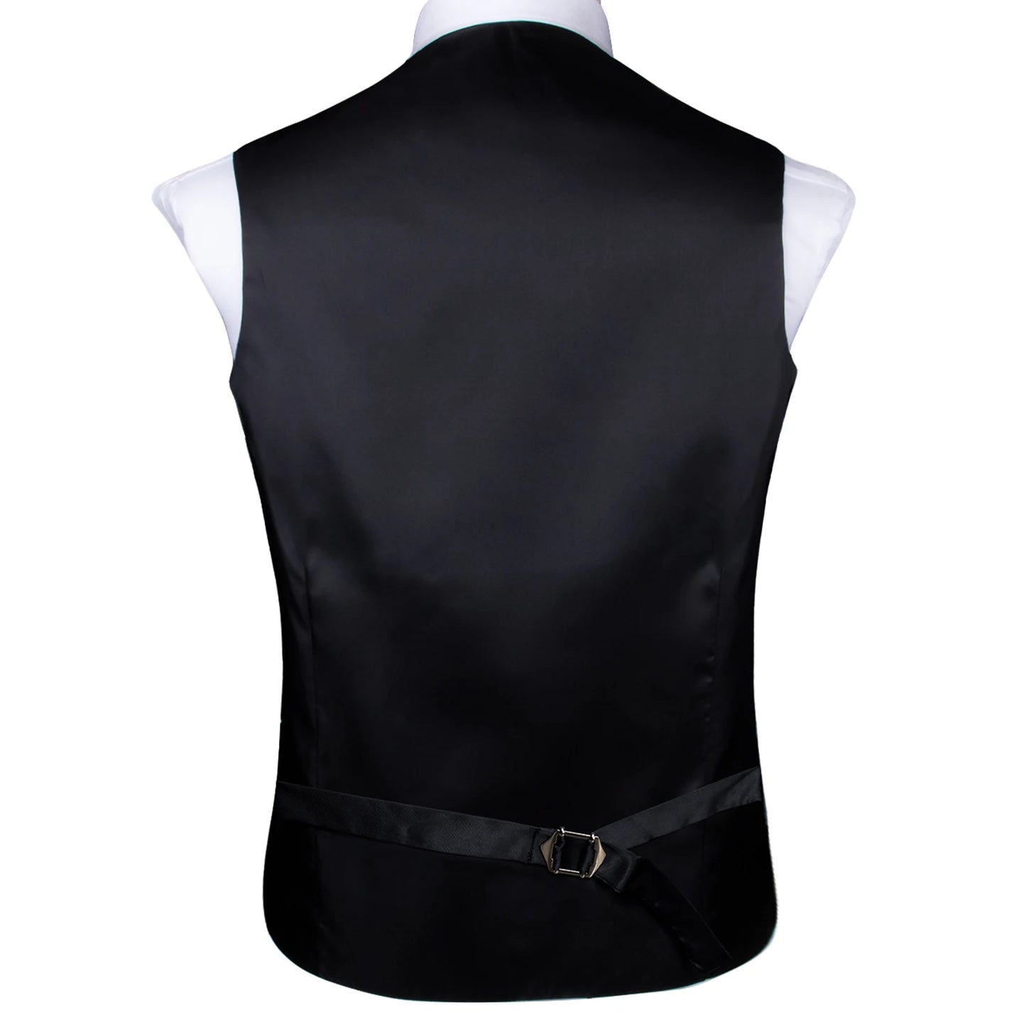 Elegant Men's Formal Silk Vest & Accessories By Hi-Tie | Waistcoat Set with Tie, Bowtie, Hanky, Cufflinks for Business, Office, Party, Wedding - Ideal Gift for Him
