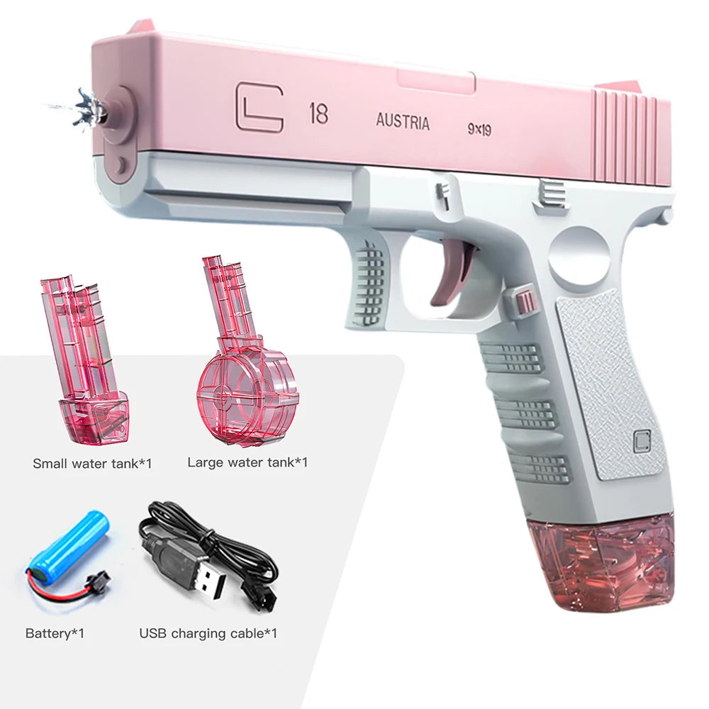 Full Auto M416 Water Gun Toy – Rechargeable Pistol for Beach Battles, Kids & Adult Outdoor Summer Fun - Perfect Gift for Friends & Family