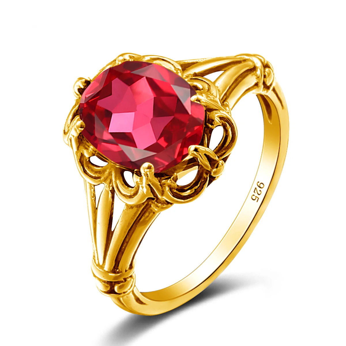 Handmade Mystic Topaz Gemstones Gold Ring – High Quality, 8*10mm Oval Stone Women’s Trending Jewelry For Birthday, Party, Daily Wear - Elegant gift for Her