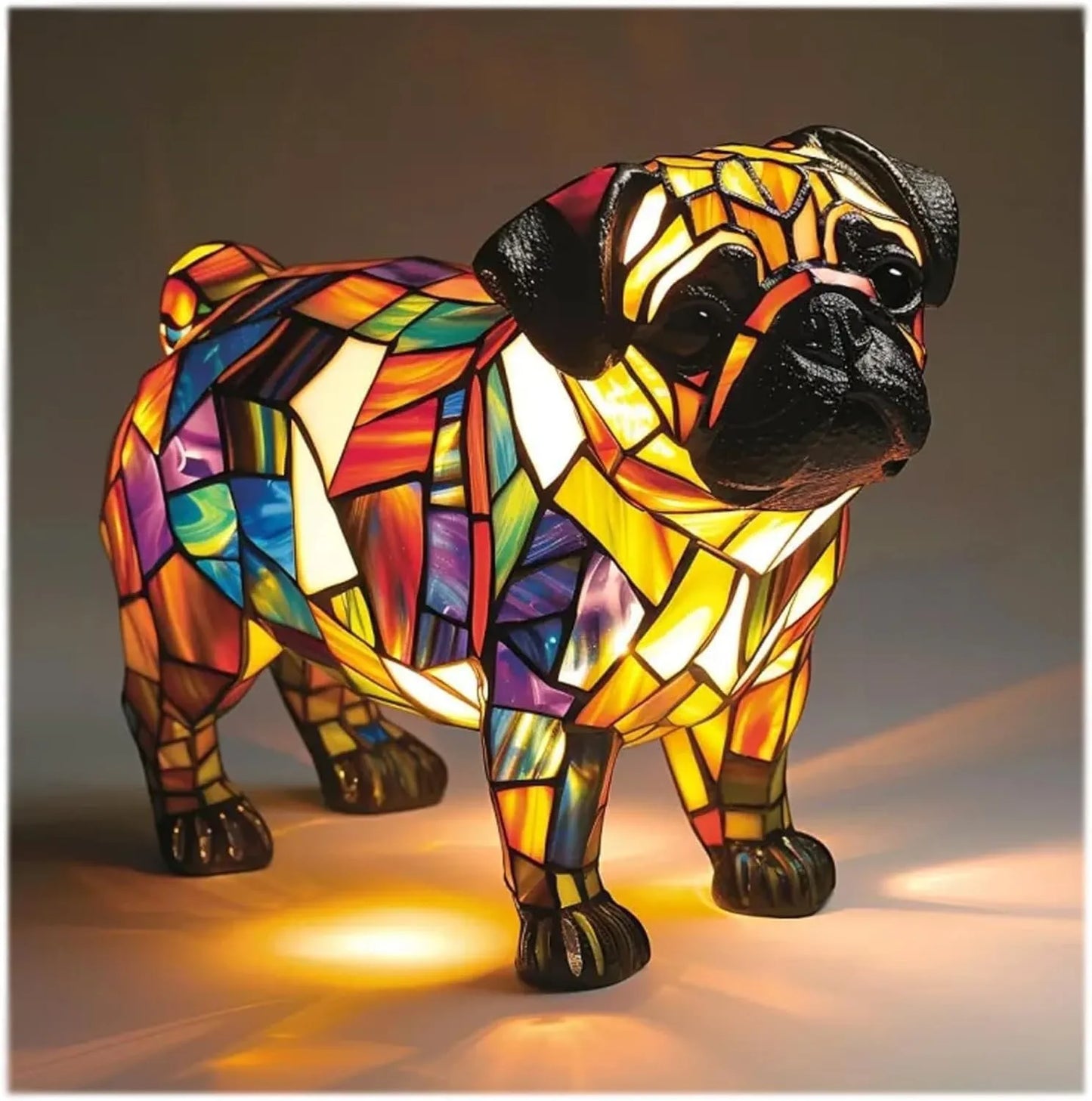 Creative Resin Animal Night Lamp – USB LED Light for Desk or Bedroom Decor, Mermaid, Wolf, Owl, Cat, Dragon Series - Perfect for Housewarming Gift