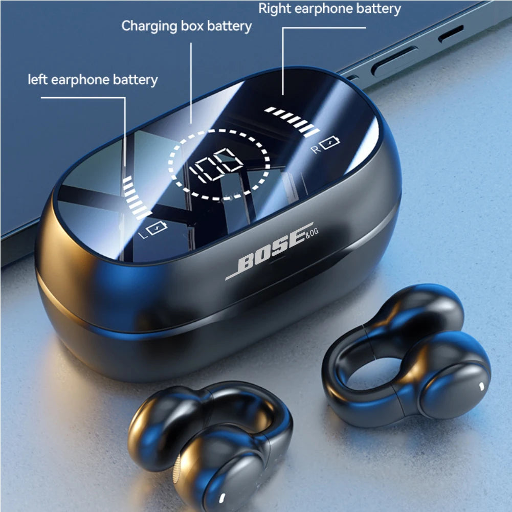 Bose Ultra Open Bluetooth Earbuds , X51 Wireless Bone Conduction Earphone With Mic – HiFi Stereo Bluetooth Sports Headphones for Gaming & Fitness - Elegant Gift for All