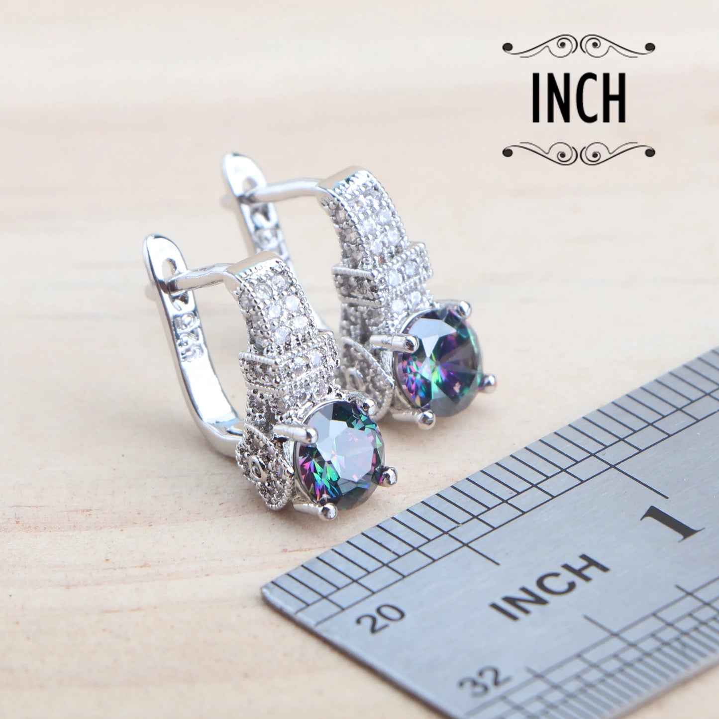Purple zircon earrings, bracelets, rings, pendant necklaces sets of 925 sterling silver jewelry for wedding Birthaday or party - Excellent gift for women