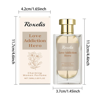 Charming Floral Scent Perfume for Women By Roxelis - Long-Lasting Body Mist, 50ml Natural Fresh Body Spray for Dating, Glamour, Everyday Allure - Perfect Gift For Her