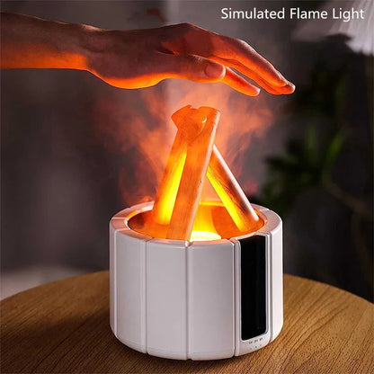 H9 Bonfire  Flame USB Humidifier with Remote Control  - Flame Light Ultrasonic Aroma Diffuser Air Humidifier, Oil Fragrance Perfume Machine for Home, Office, Hotels - Elegant Gifts for your Loved Ones & Youself